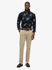Superdry Blue Long Sleeve Beach Shirt - Image 3 of 4