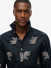 Superdry Blue Long Sleeve Beach Shirt - Image 4 of 4