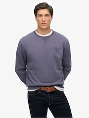 Superdry Purple Athletic Essentials Crew Sweat top - Image 1 of 6