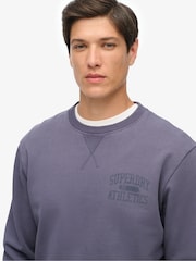 Superdry Purple Athletic Essentials Crew Sweat top - Image 4 of 6