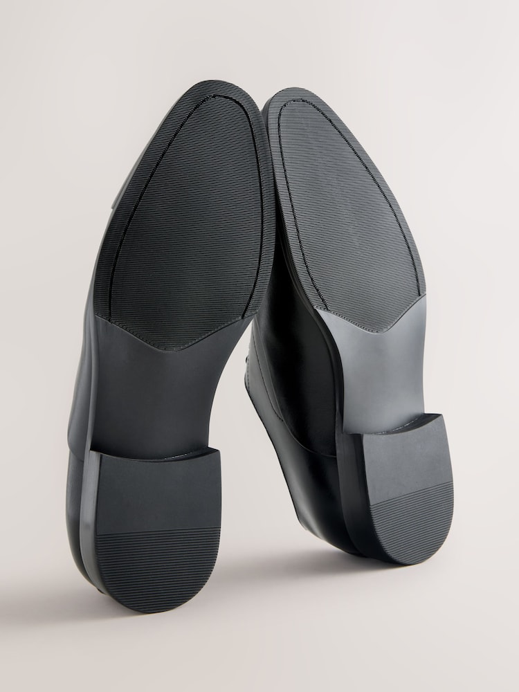 أسود - حذاء جلد أكسفورد محدد عند الأصابع - Image 6 of 6