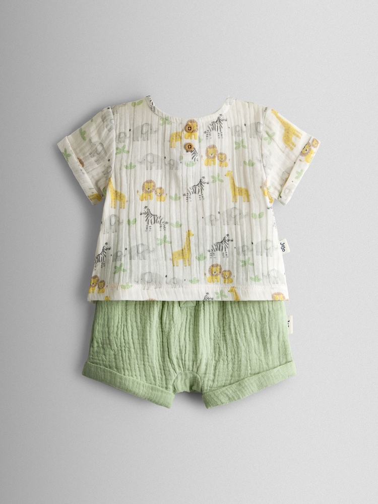 JoJo Maman Bébé Cheesecloth Top & Short Set - Bild 2 von 8