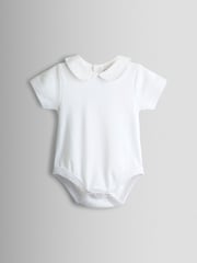 JoJo Maman Bébé Natural Peter Rabbit™ Checked Dungaree & Body Set - Image 5 of 8