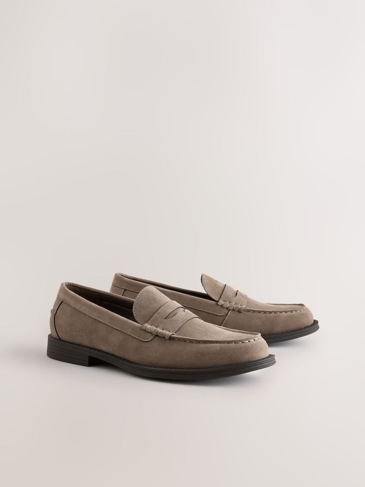 Mink Brown Penny Loafers - Image 1 of 5