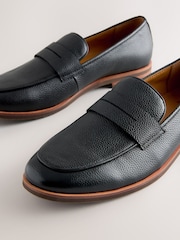 Black Leather Penny Loafers - Image 3 of 5