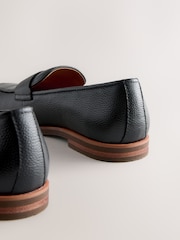 Black Leather Penny Loafers - Image 4 of 5