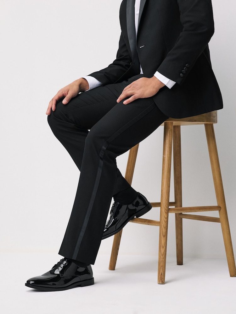 Black Patent Leather Derby Shoes - Image 2 of 7 Black Patent Leather Derby Shoes - Image 2 of 7