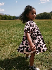 Monochrome Floral Jersey Dress (6mths-7yrs) - Image 1 of 7