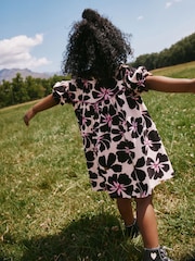 Monochrome Floral Jersey Dress (6mths-7yrs) - Image 2 of 7