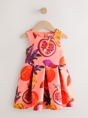 Orange Fruit Scuba Occasion Dress (3mths-7yrs) - Image 5 of 8