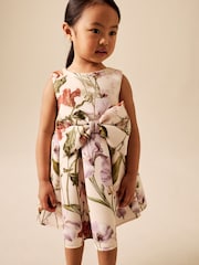 Cream Floral Scuba Occasion Dress (3mths-7yrs) - Image 2 of 4