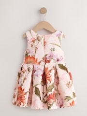 Cream Floral Scuba Occasion Dress (3mths-7yrs) - Image 6 of 8