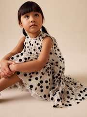 Monochrome Spot Mesh Party Dress (3mths-7yrs) - Image 3 of 8