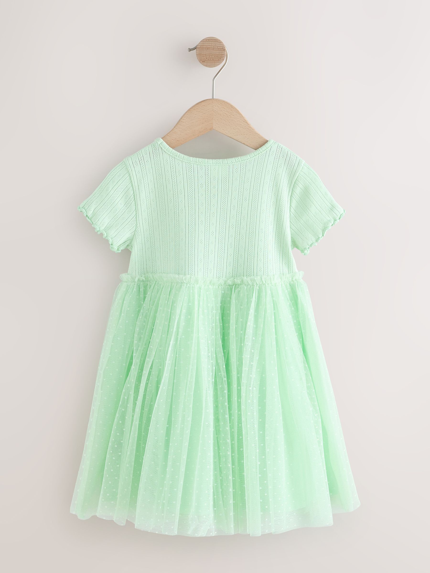 green dress 3t Floral Smocked Green Silk Short Sleeve Baby Dress