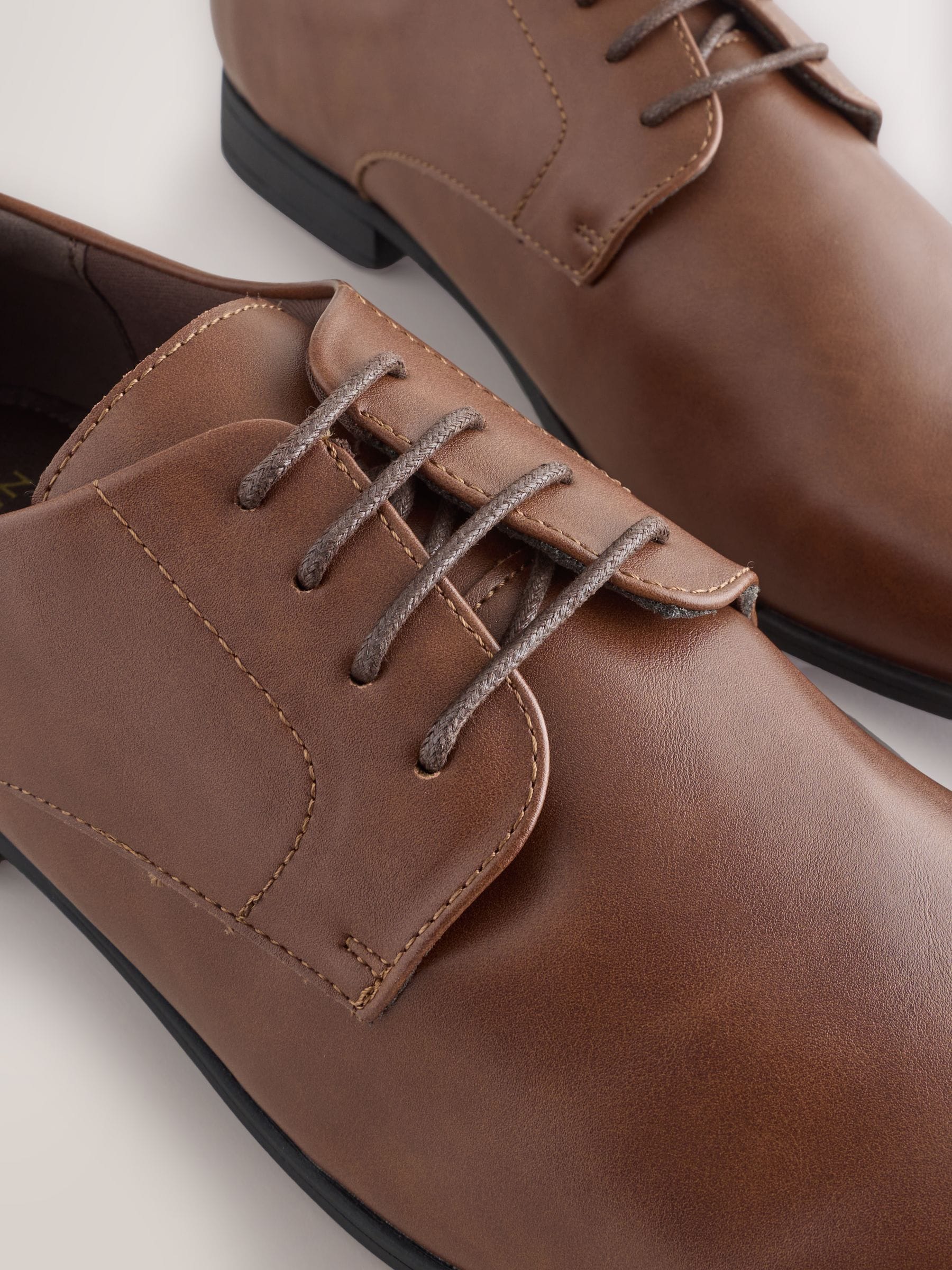 Buy Brown Standard Fit Slim Square Derby Shoes from Next USA