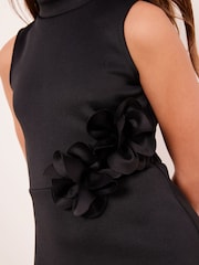 Lipsy Black Scuba Corsage Dress (5-16yrs) - Image 2 of 4