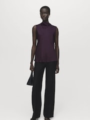 Mango Purple Mart Blouse - Image 1 of 6