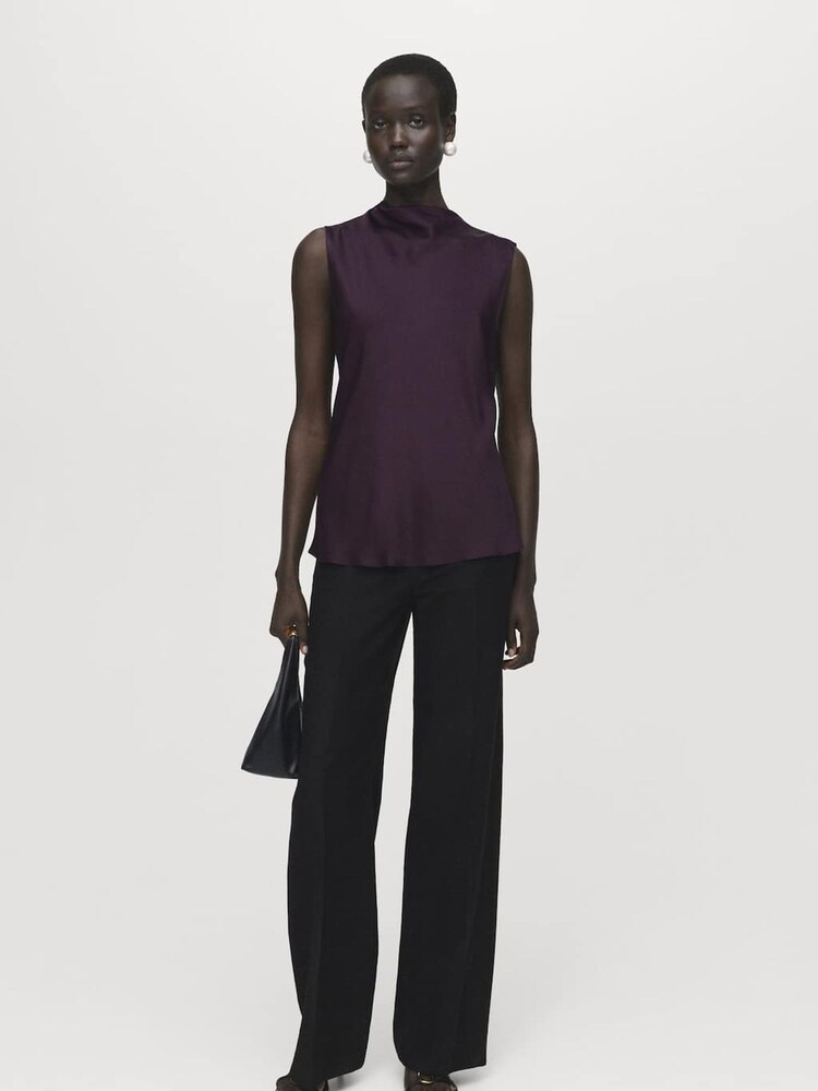 Mango Purple Mart Blouse - Image 1 of 6