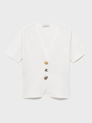 Mango White Dali Cardigan - Image 1 of 3