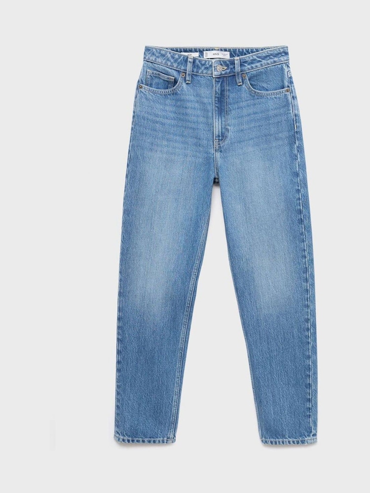 Mango Navy Blue Mom2000 High-Rise Jeans - Image 6 of 6
