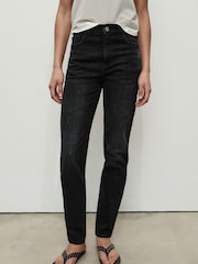 Mango Black Newmom Comfort High-Rise Jeans - Image 3 of 6