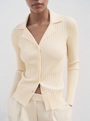 Mango White Latte Cardigan - Image 1 of 7