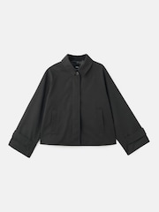 Mango Black Short Oversized Trench With Epaulettes - Image 5 of 6