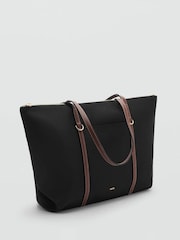 Mango Black Shopper Bag With Double Handle - Image 2 of 4