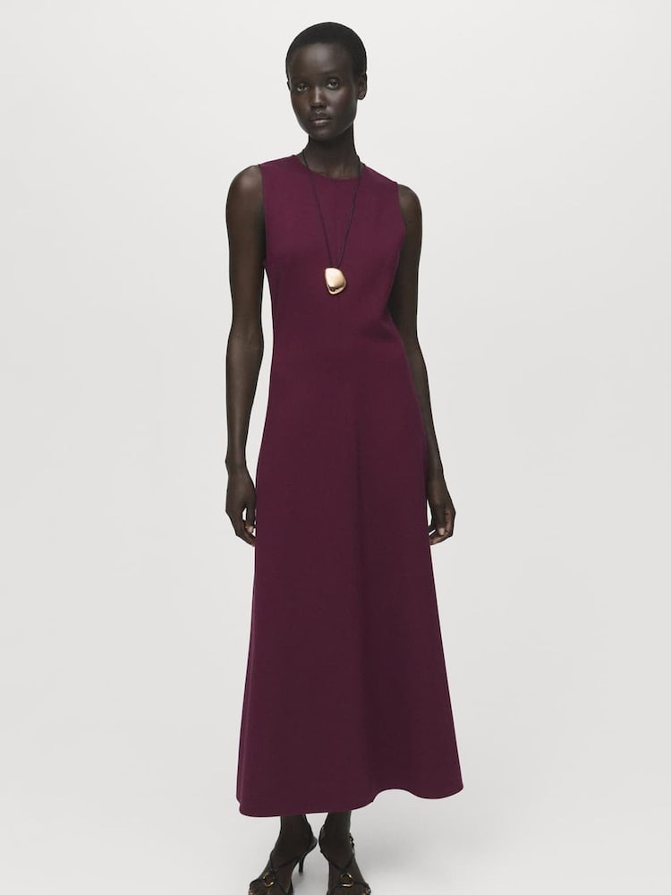 Mango Purple Letizia Dress - Image 1 of 6