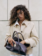 Mango White Short Oversized Trench With Epaulettes - Image 5 of 8