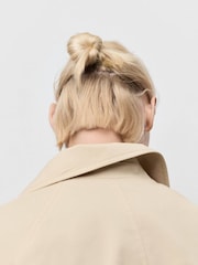 Mango White Short Oversized Trench With Epaulettes - Image 6 of 8