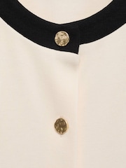 Mango White Contrast Cotton Cardigan - Image 6 of 6