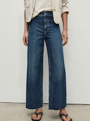 Mango Light blue Catherin Culotte High-Rise Jeans - Image 2 of 7
