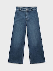Mango Light blue Catherin Culotte High-Rise Jeans - Image 6 of 7