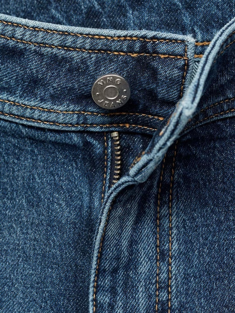 Mango Light blue Catherin Culotte High-Rise Jeans - Image 7 of 7