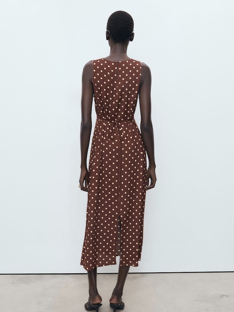 Mango Brown Dress - Image 2 of 6 Mango Brown Dress - Image 2 of 6