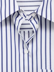 Mango Blue Striped Cropped Shirt - Image 7 of 7