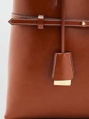Mango Brown Shopper Bag With Charm - Image 3 of 4