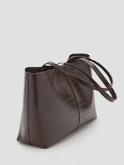 Mango Brown Shopper Bag With Double Handle - Image 2 of 4