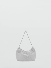 Mango Grey Rhinestone Shoulder Bag - Image 1 of 3