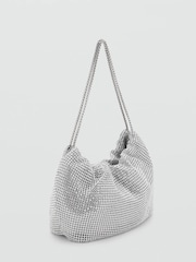 Mango Grey Rhinestone Shoulder Bag - Image 2 of 3