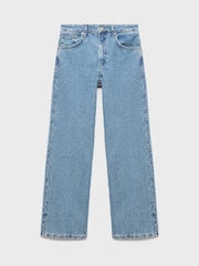 Mango Blue Mid-Rise Straight Jeans - Image 5 of 6