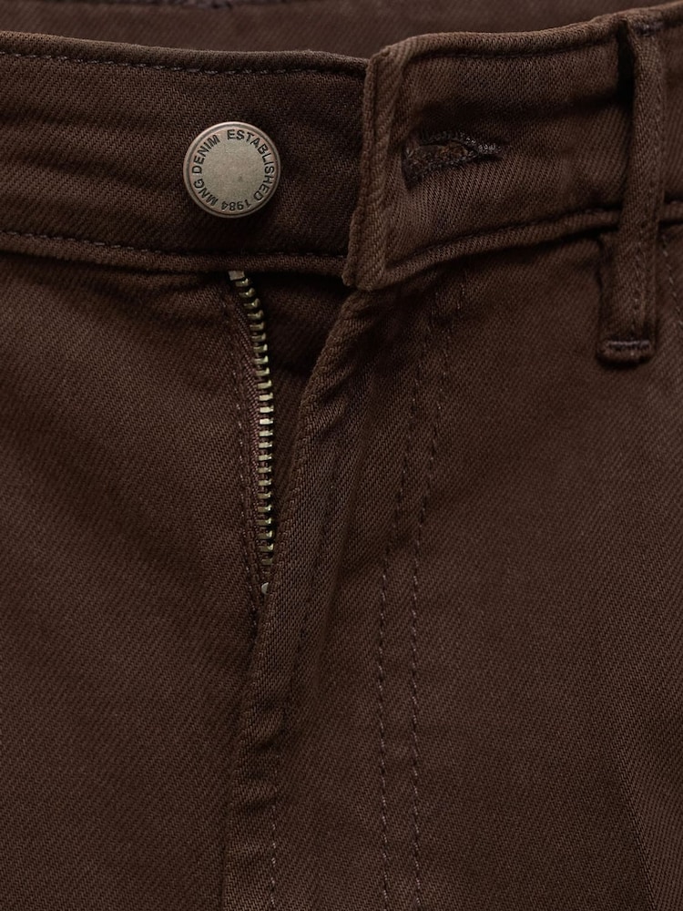 Mango Brown High-Waisted Wide-Leg Jeans - Image 6 of 6 Mango Brown High-Waisted Wide-Leg Jeans - Image 6 of 6
