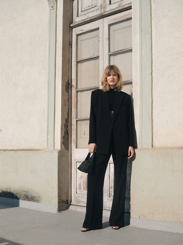 Mango Black Iguana Blazer - Image 1 of 5 Mango Black Iguana Blazer - Image 1 of 5