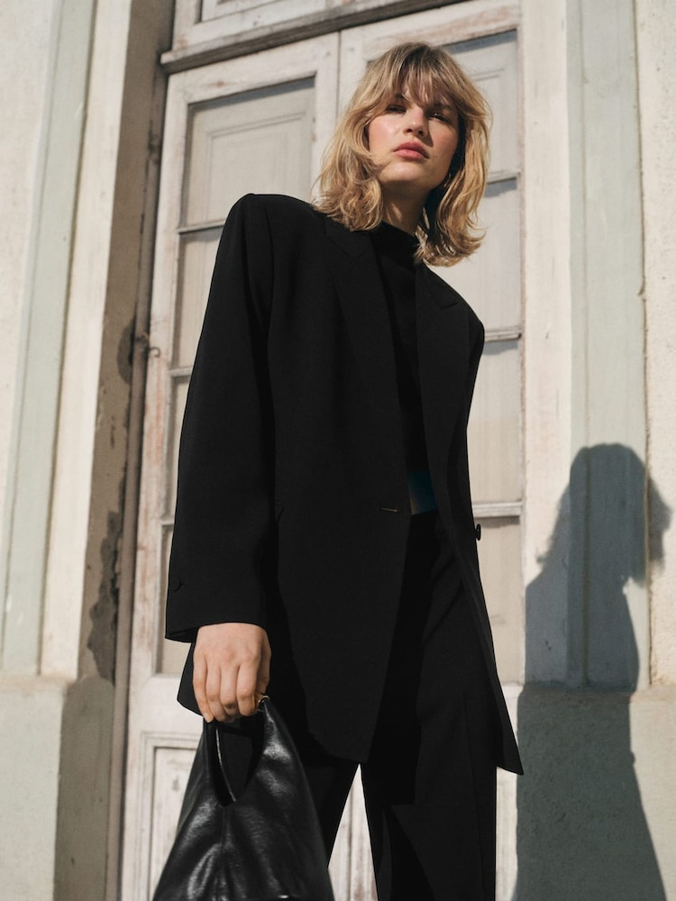 Mango Black Iguana Blazer - Image 2 of 5 Mango Black Iguana Blazer - Image 2 of 5
