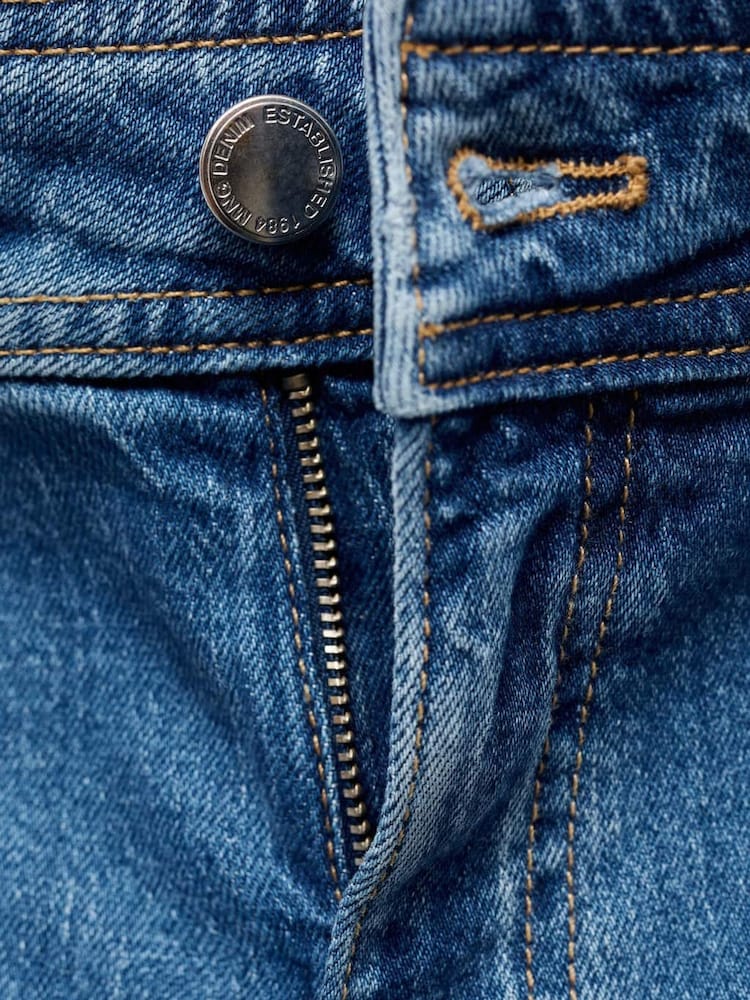 Mango Blue Wide-Leg Jeans With Pockets - Image 6 of 6