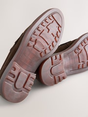 Brown Suedette Penny Loafers - Image 5 of 5