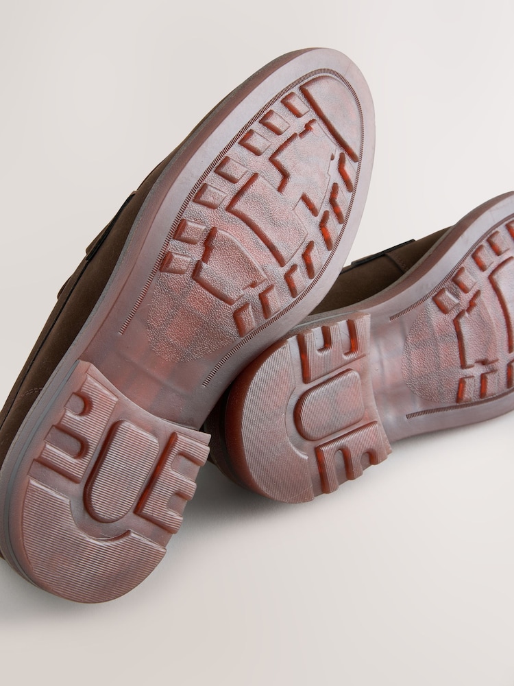 Brown Suedette Penny Loafers - Image 5 of 5