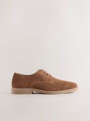 Mink Brown Suede Derby Shoes - Image 2 of 5