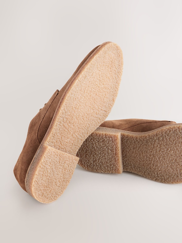 Mink Brown Suede Derby Shoes - Image 5 of 5 Mink Brown Suede Derby Shoes - Image 5 of 5